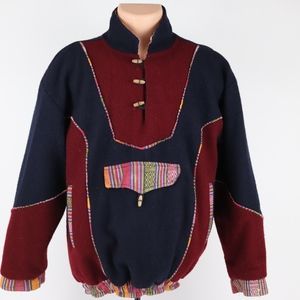 Wool Made in Nepal Pullover Lined Sweatshirt Sz M
